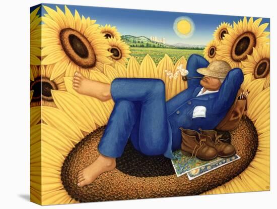 Van Gogh's Sunflowers, 1998-Frances Broomfield-Stretched Canvas