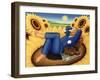 Van Gogh's Sunflowers, 1998-Frances Broomfield-Framed Giclee Print