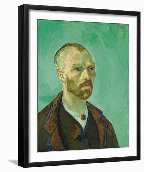 Van Gogh Self Portrait Dedicated to Gauguin-Vincent Van Gogh-Framed Giclee Print