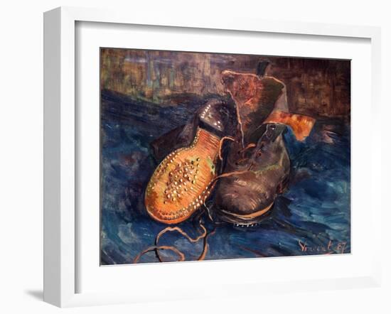 Van Gogh: The Shoes, 1887-Vincent van Gogh-Framed Giclee Print