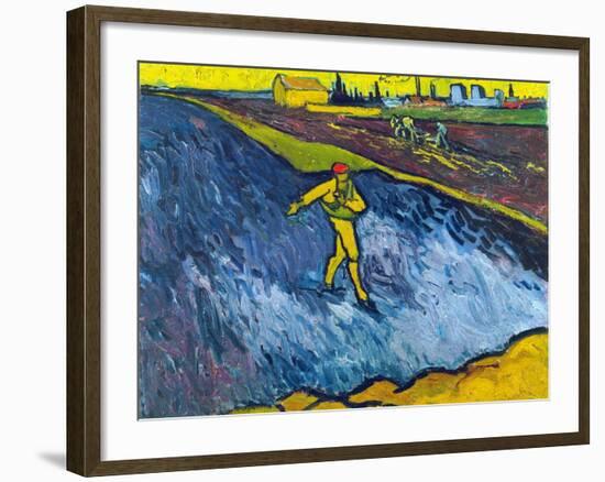 Van Gogh: The Sower, C1888-Vincent van Gogh-Framed Giclee Print