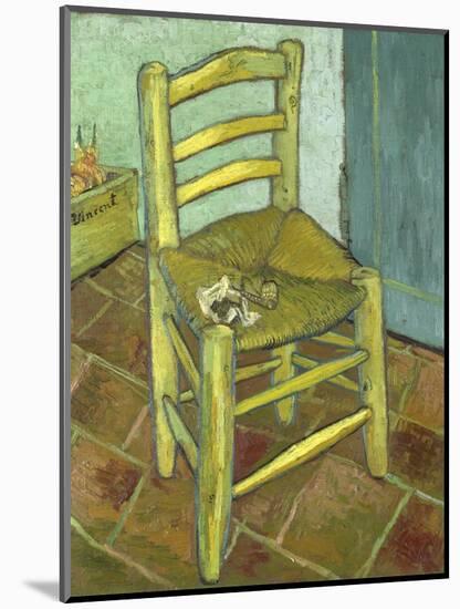 Van Gogh, Vincents Chair with His Pipe-null-Mounted Giclee Print