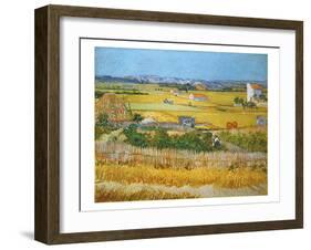 Van Gogh: Wheatfield, 1888-Vincent van Gogh-Framed Giclee Print