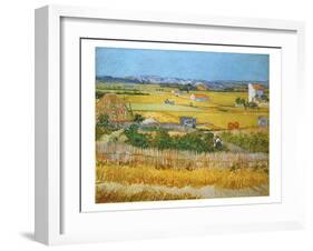 Van Gogh: Wheatfield, 1888-Vincent van Gogh-Framed Giclee Print