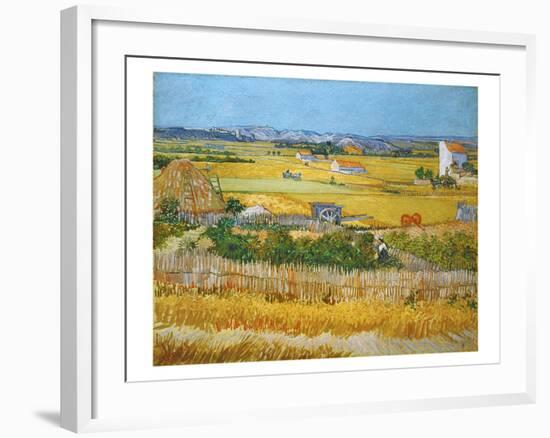 Van Gogh: Wheatfield, 1888-Vincent van Gogh-Framed Giclee Print