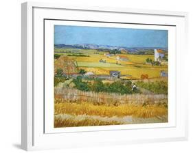 Van Gogh: Wheatfield, 1888-Vincent van Gogh-Framed Giclee Print