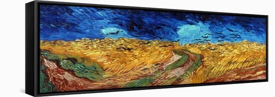 Van Gogh: Wheatfield, 1890-Vincent van Gogh-Framed Stretched Canvas