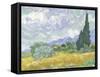 Van Gogh, Wheatfield with Cypress-null-Framed Stretched Canvas