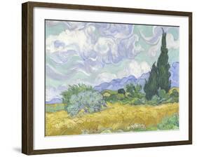 Van Gogh, Wheatfield with Cypress-null-Framed Giclee Print