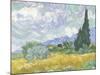 Van Gogh, Wheatfield with Cypress-null-Mounted Giclee Print
