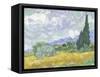 Van Gogh, Wheatfield with Cypress-null-Framed Stretched Canvas