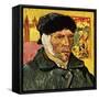 Van Gogh with a Bandage Round His Head-English School-Framed Stretched Canvas