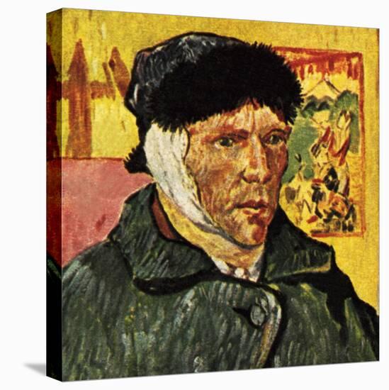 Van Gogh with a Bandage Round His Head-English School-Stretched Canvas