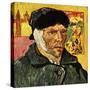 Van Gogh with a Bandage Round His Head-English School-Stretched Canvas