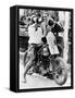 Van Horne Taking a Drink Whilst on His Norton Bike-null-Framed Stretched Canvas