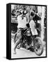 Van Horne Taking a Drink Whilst on His Norton Bike-null-Framed Stretched Canvas