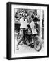 Van Horne Taking a Drink Whilst on His Norton Bike-null-Framed Photographic Print