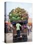 Van Loaded with Bananas on Its Roof Leaving the Market, Stone Town, Zanzibar, Tanzania-Yadid Levy-Stretched Canvas