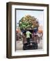 Van Loaded with Bananas on Its Roof Leaving the Market, Stone Town, Zanzibar, Tanzania-Yadid Levy-Framed Photographic Print