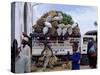 Van Loaded with Bananas on Its Roof Leaving the Market, Stone Town, Zanzibar, Tanzania-Yadid Levy-Stretched Canvas