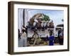 Van Loaded with Bananas on Its Roof Leaving the Market, Stone Town, Zanzibar, Tanzania-Yadid Levy-Framed Photographic Print