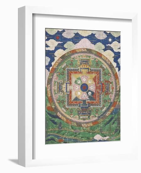 Vân mandala-null-Framed Giclee Print