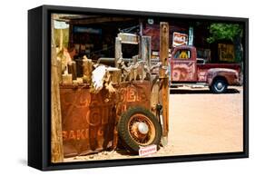 Van - Route 66 - Gas Station - Arizona - United States-Philippe Hugonnard-Framed Stretched Canvas