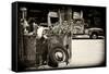 Van - Route 66 - Gas Station - Arizona - United States-Philippe Hugonnard-Framed Stretched Canvas