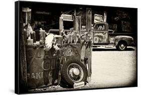 Van - Route 66 - Gas Station - Arizona - United States-Philippe Hugonnard-Framed Stretched Canvas