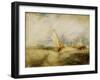 Van Tromp, going about to please his Masters, Ships a Sea, getting a Good Wetting,-Joseph Mallord William Turner-Framed Art Print