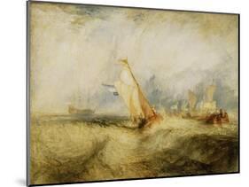 Van Tromp, going about to please his Masters, Ships a Sea, getting a Good Wetting,-Joseph Mallord William Turner-Mounted Art Print