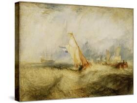 Van Tromp, going about to please his Masters, Ships a Sea, getting a Good Wetting,-J M W Turner-Stretched Canvas