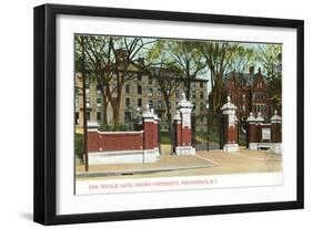 Van Wickle Gate, Brown University, Providence, Rhode Island-null-Framed Art Print