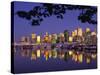 Vancouver and Lost Lagoon at Night-Ron Watts-Stretched Canvas