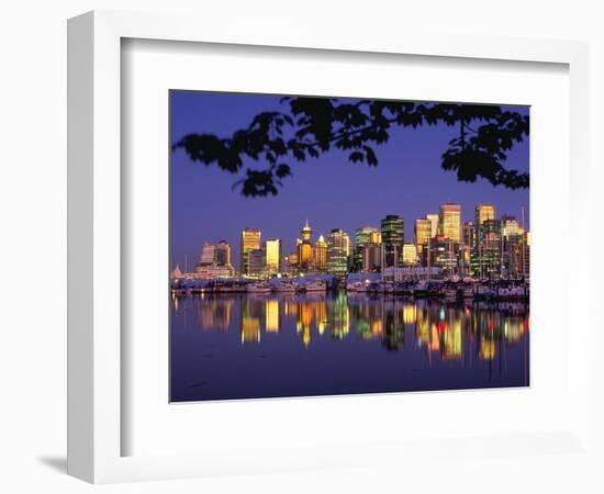 Vancouver and Lost Lagoon at Night-Ron Watts-Framed Photographic Print