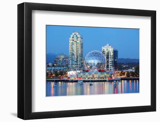 Vancouver At Night-null-Framed Art Print