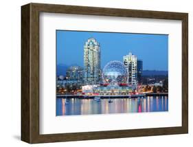 Vancouver At Night-null-Framed Art Print