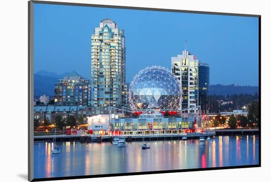 Vancouver At Night-null-Mounted Art Print