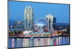 Vancouver At Night-null-Mounted Art Print