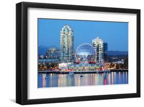 Vancouver At Night-null-Framed Art Print