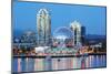 Vancouver At Night-null-Mounted Art Print