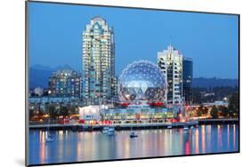 Vancouver At Night-null-Mounted Art Print