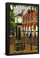 Vancouver, BC - Steam Clock-null-Framed Poster