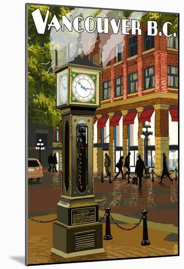 Vancouver, BC - Steam Clock-null-Mounted Poster