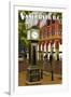 Vancouver, BC - Steam Clock-Lantern Press-Framed Art Print