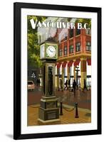 Vancouver, BC - Steam Clock-Lantern Press-Framed Art Print