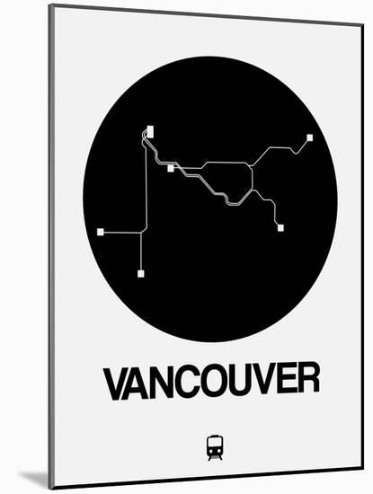 Vancouver Black Subway Map-NaxArt-Mounted Art Print