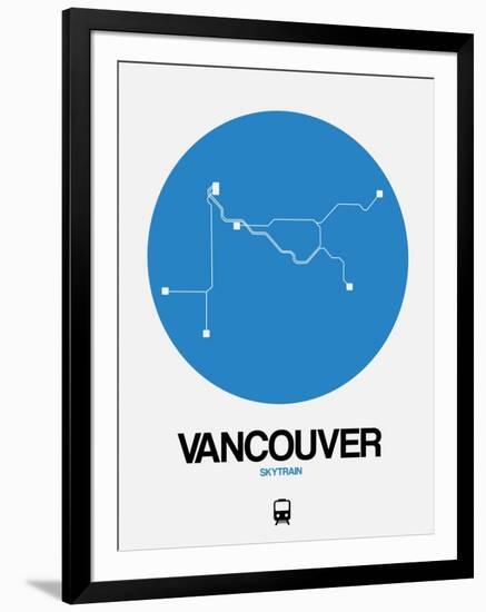 Vancouver Blue Subway Map-NaxArt-Framed Art Print