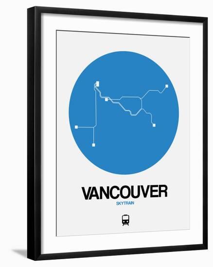 Vancouver Blue Subway Map-NaxArt-Framed Art Print