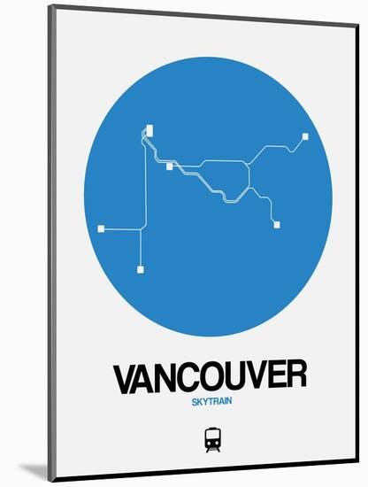 Vancouver Blue Subway Map-NaxArt-Mounted Art Print